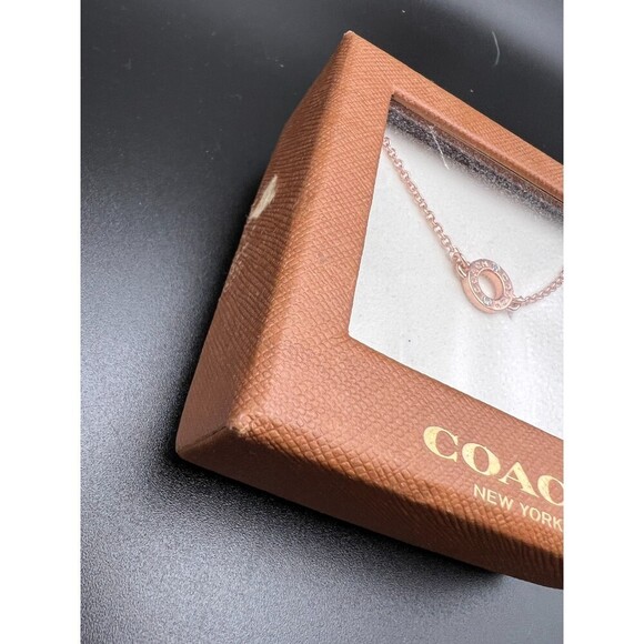 Coach Rose Gold Open Circle Pendant - Picture 4 of 8